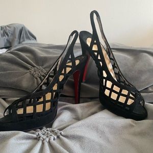 Christian Louboutin Black Suede Shoes